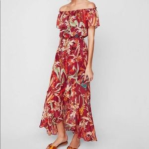 NWT Express Floral Off Shoulder Maxi Dress